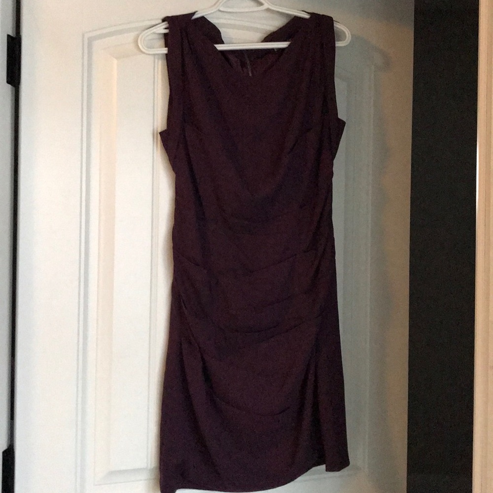 Express Plum Ruched Sheath Dress size 8